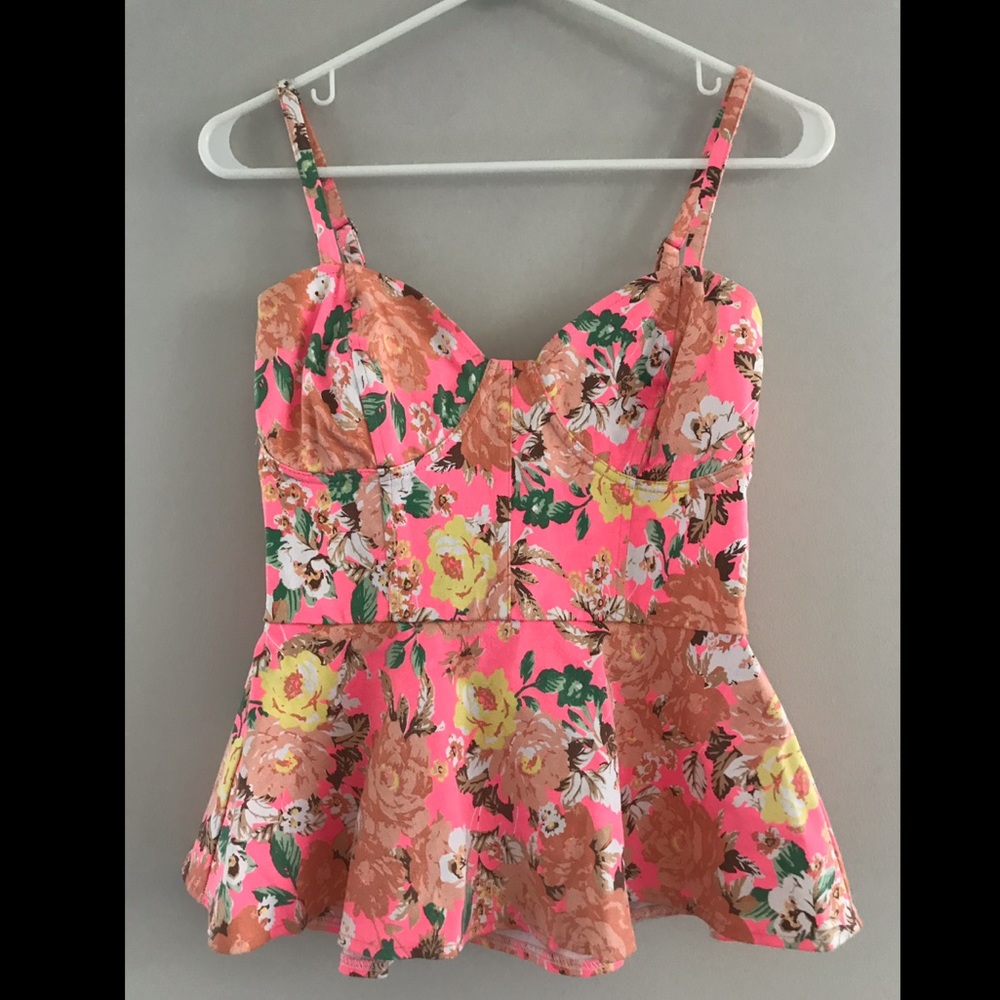 Pint Floral Peplum Top